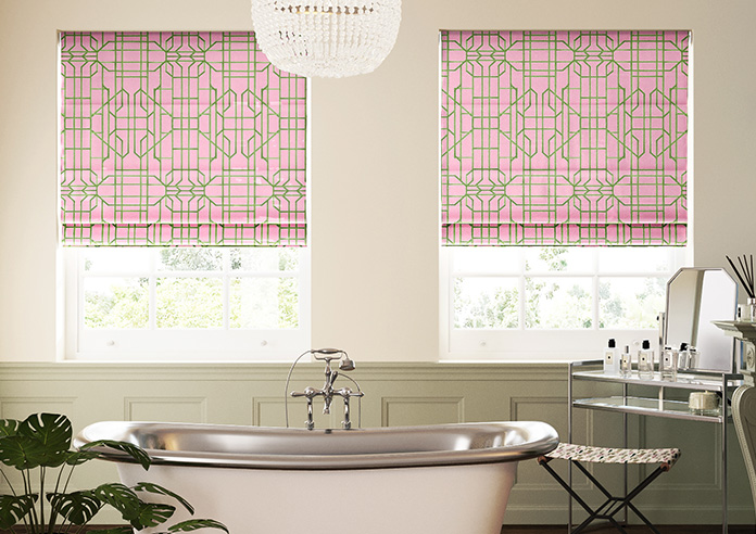 Bamboo Candy, Green Pink - Roman Blind - Image 3